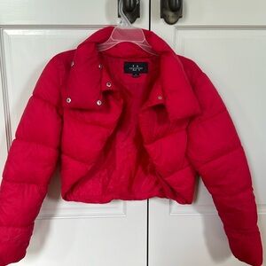 Cropped Red puffer jacket